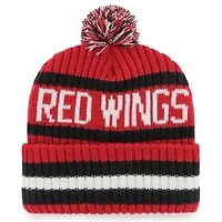 Bonnet en tricot à revers Bering Red Wings de Detroit '47 pour homme avec pompon