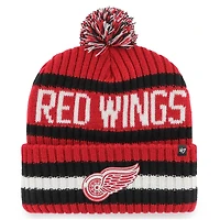Bonnet en tricot à revers Bering Red Wings de Detroit '47 pour homme avec pompon