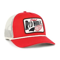 Men's '47  Red Detroit Red Wings Emmett Heavy Twill Trucker Hitch Rope Adjustable Hat