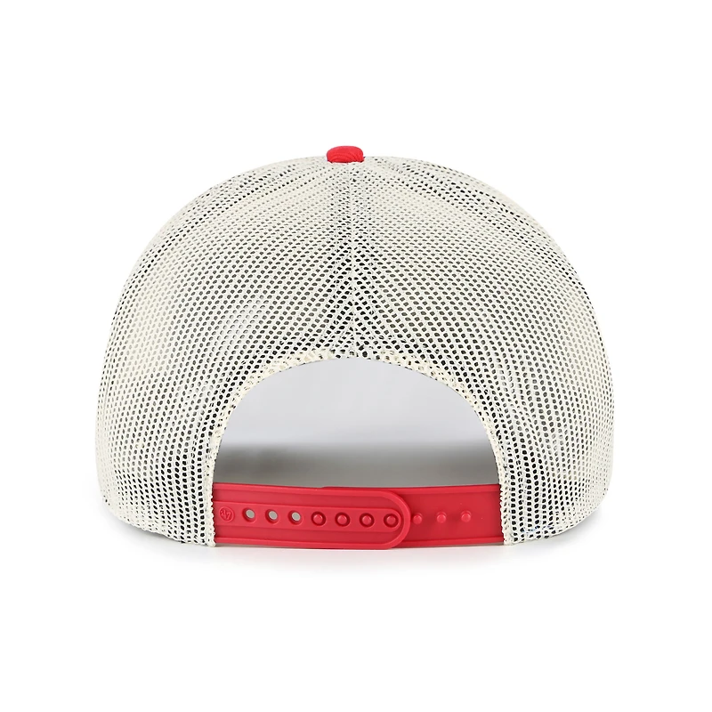 Casquette trucker Emmett rouge Detroit Red Wings « 47 » pour homme, en sergé épais, avec corde d'attelage et ajustable.