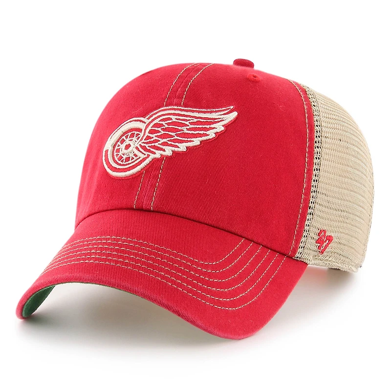 Men's '47 Red Detroit Red Wings Trawler Clean Up Trucker Snapback Hat