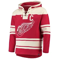 Chandail à capuchon pour homme '47 Steve Yzerman Red Detroit Wings Player Lacer