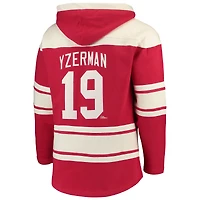 Sweat à capuche lacets rouge '47 Steve Yzerman, joueur des Red Wings de Détroit