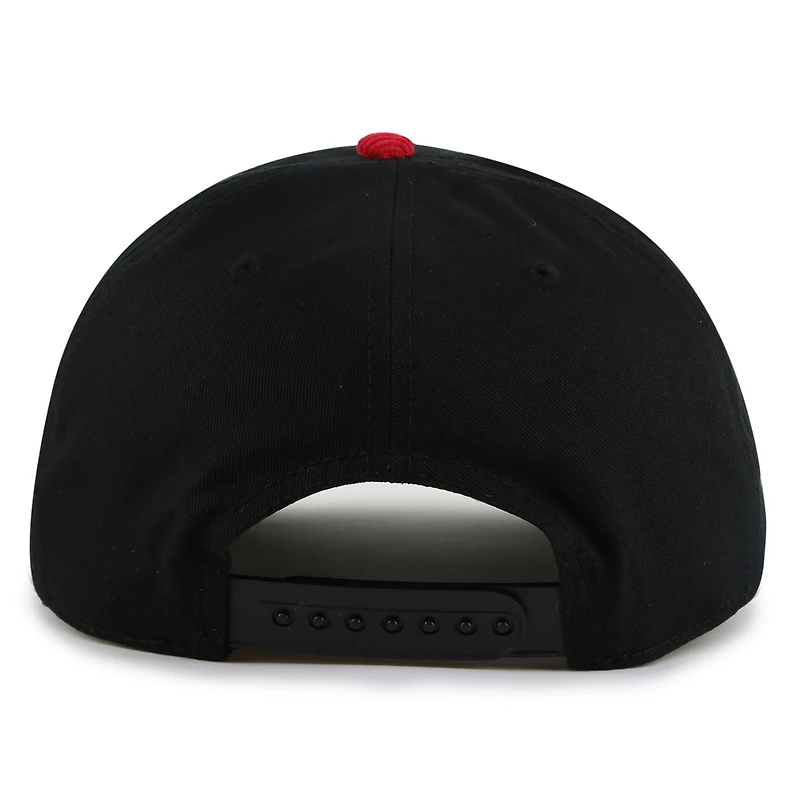 Men's American Needle  Black/Red Detroit Red Wings Burnett Adjustable Hat