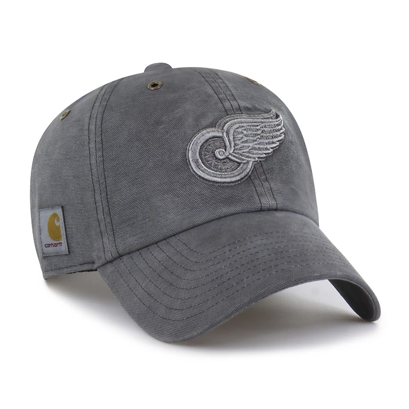 Men's Carhartt x '47 Charcoal Detroit Red Wings Clean Up Adjustable Hat