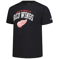 T-shirt noir avec logo principal des Red Wings de Detroit pour homme