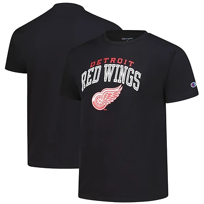 T-shirt noir avec logo principal des Red Wings de Detroit pour homme