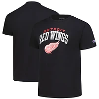 T-shirt noir avec logo principal des Red Wings de Detroit pour homme