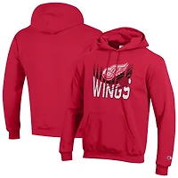 Men's Champion Red Detroit Wings Powerblend Hoodie