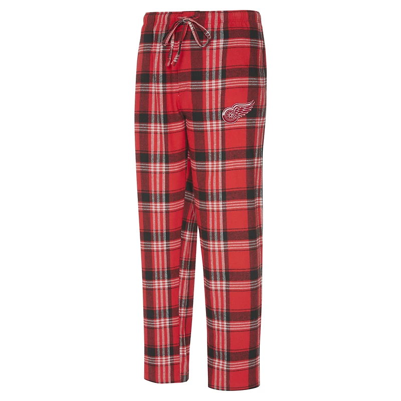 Pantalon de nuit en flanelle rouge/noir Detroit Red Wings Region pour homme Concepts Sport