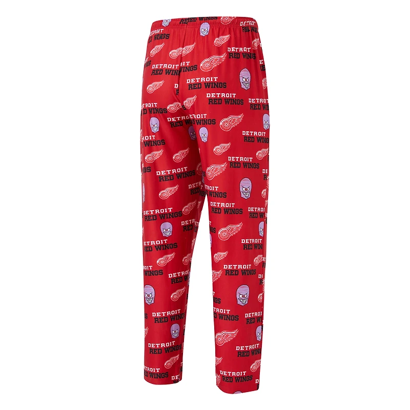 Men's Concepts Sport  Red Detroit Wings All Over Print Knit Pants