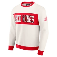 Sweat-shirt colorblock crème pour homme de la collection Darius Rucker Fanatics, Red Wings Detroit