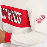 Men's Darius Rucker Collection by Fanatics  Cream Detroit Red Wings Colorblock Pullover Sweatshirt