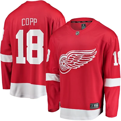 Maillot domicile Breakaway rouge Andrew Copp des Red Wings de Détroit pour homme (Fanatics)