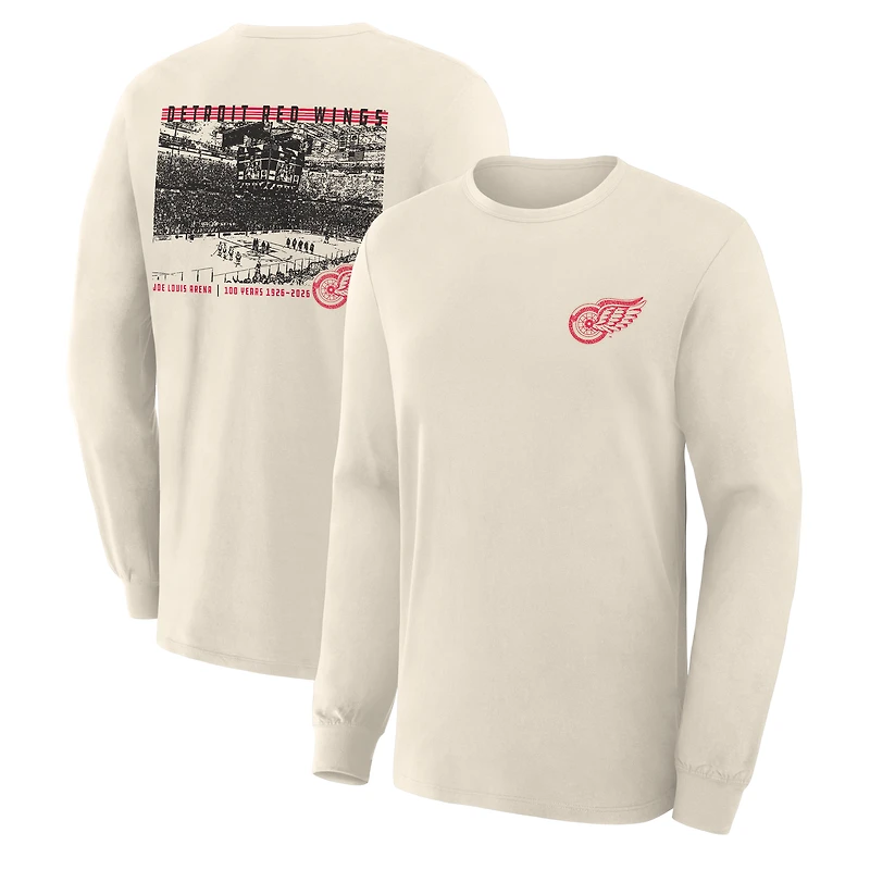 Men's Fanatics Beige Detroit Red Wings Centennial Legacy Long Sleeve T-Shirt