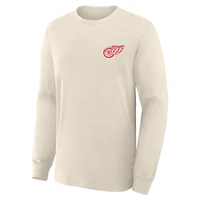 Men's Fanatics Beige Detroit Red Wings Centennial Legacy Long Sleeve T-Shirt