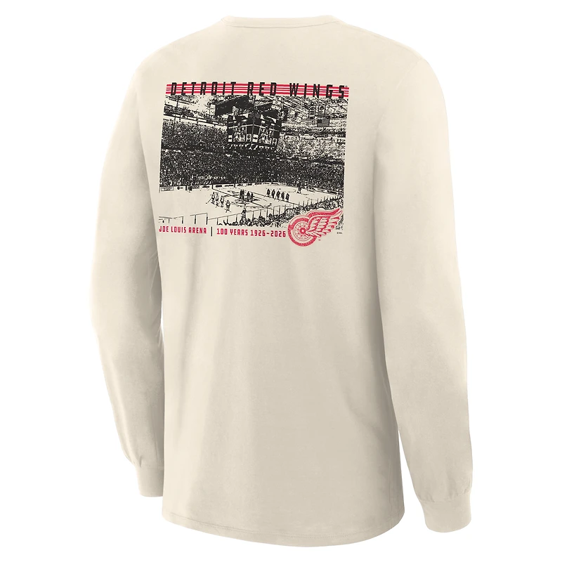Men's Fanatics Beige Detroit Red Wings Centennial Legacy Long Sleeve T-Shirt