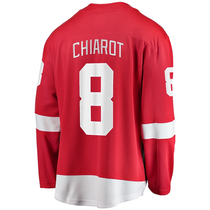 Fanatics Ben Chiarot pour hommes, maillot de joueur échappé à domicile des Red Wings Detroit, rouge