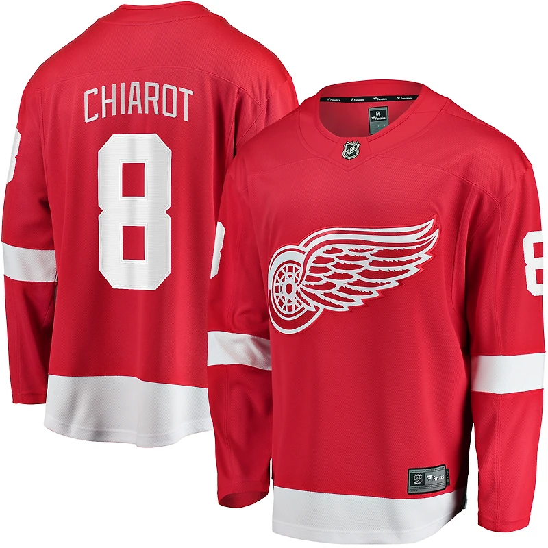 Fanatics Ben Chiarot pour hommes, maillot de joueur échappé à domicile des Red Wings Detroit, rouge