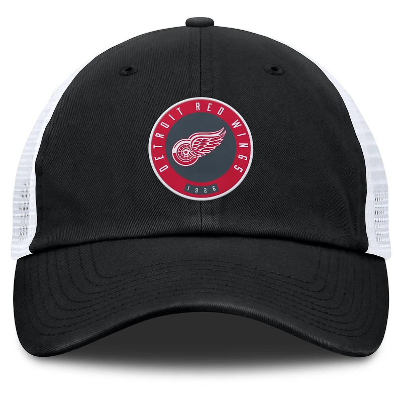 Men's Fanatics Black/Gray Detroit Red Wings Averie Trucker Adjustable Hat