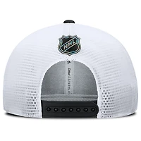 Casquette de camionneur ajustable Fanatics noire/blanche authentique Pro Rink Lockup des Red Wings de Detroit pour homme
