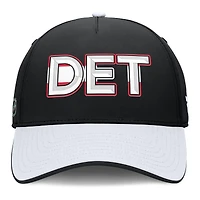 Casquette Fanatics noire/blanche authentique pour homme des Red Wings de Detroit Pro Rink Team Code Flex