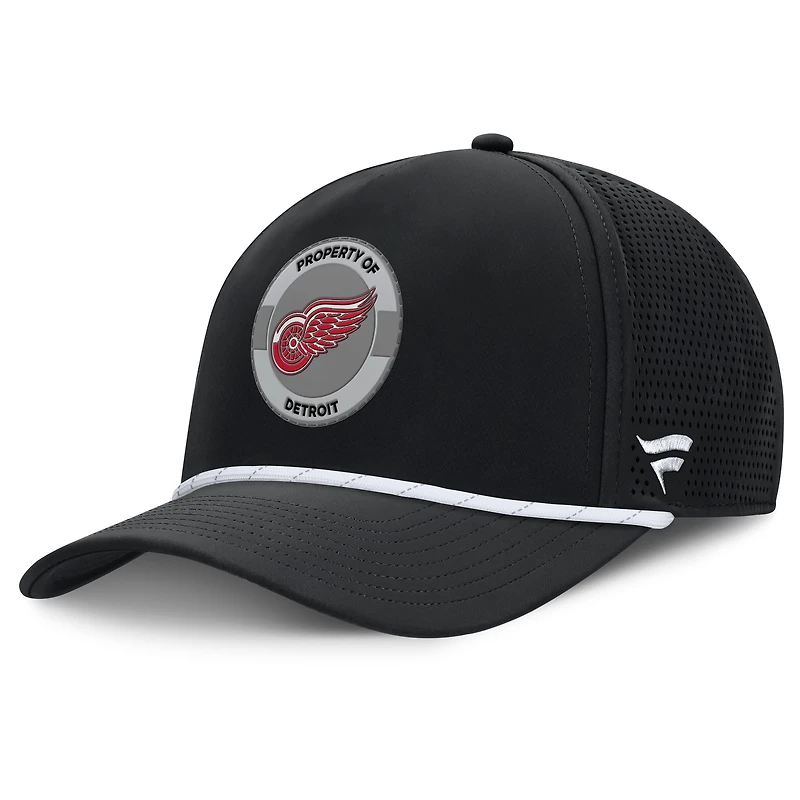 Casquette ajustable authentique Pro Rink des Red Wings de Detroit pour homme, noire, Fanatics