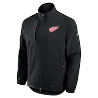 Men's Fanatics Black Detroit Red Wings Authentic Pro Rink Full-Zip Coaches Jacket