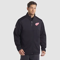 Veste zippée intégrale Pro Rink authentique noire des Red Wings de Detroit Fanatics pour homme
