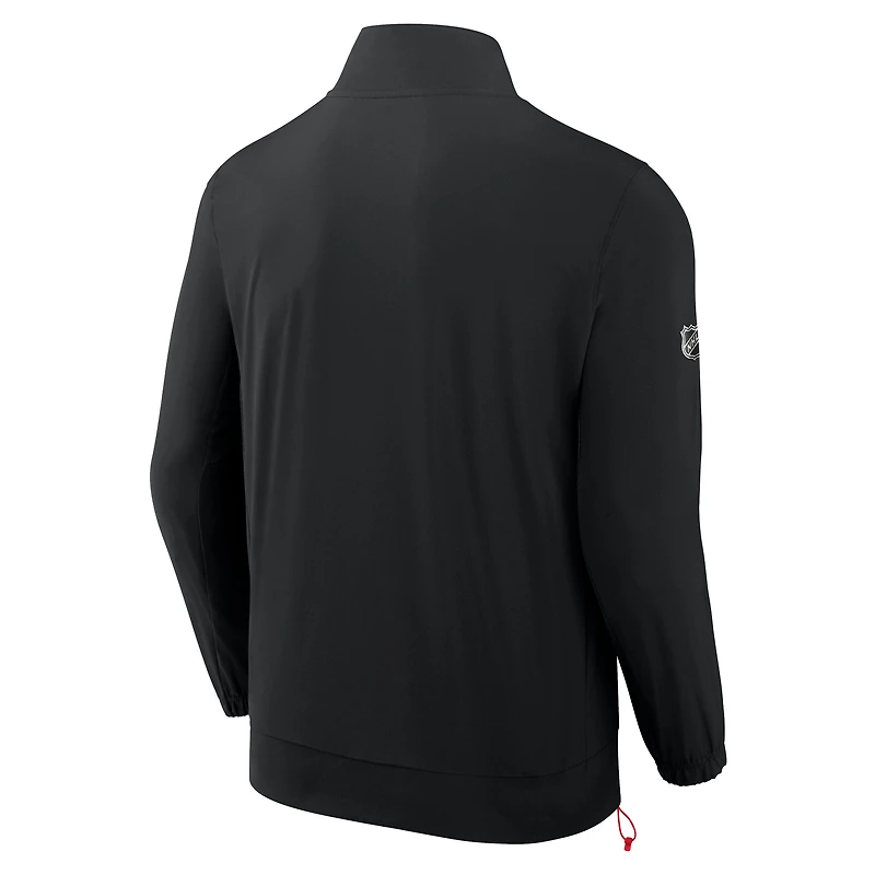 Men's Fanatics Black Detroit Red Wings Authentic Pro Rink Full-Zip Jacket