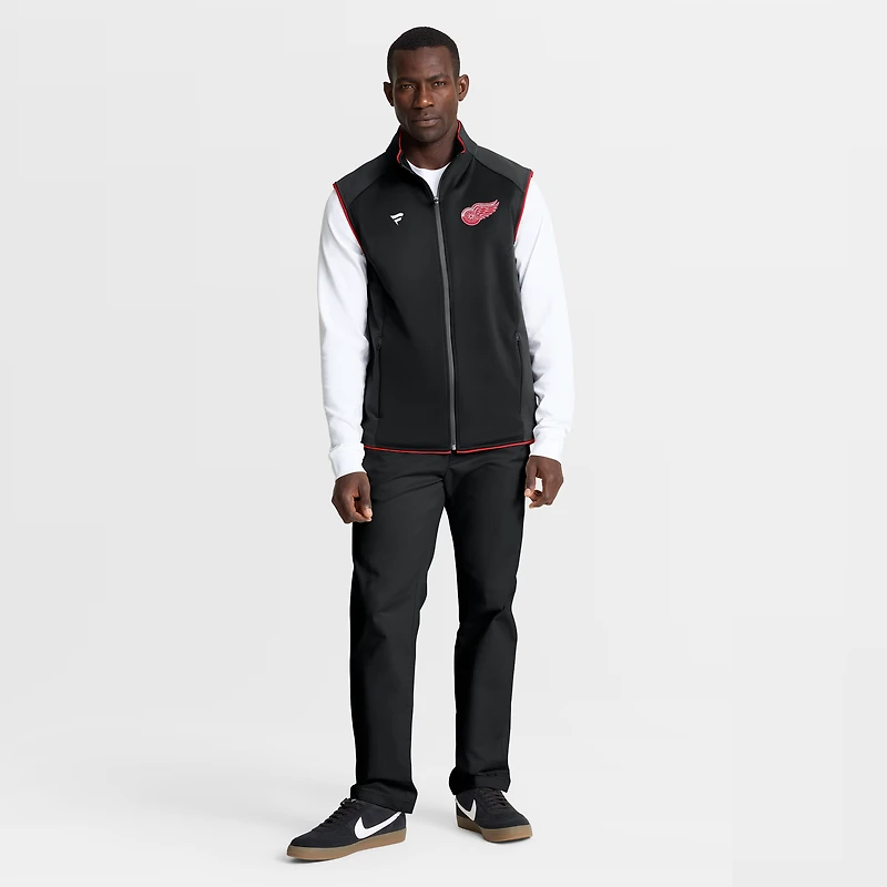 Gilet zippé intégral Pro Rink authentique des Red Wings de Detroit pour homme, noir, Fanatics