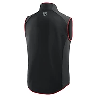 Gilet zippé intégral Pro Rink authentique des Red Wings de Detroit pour homme, noir, Fanatics