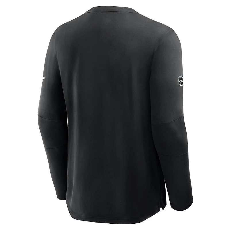 Men's Fanatics Black Detroit Red Wings Authentic Pro Rink Tech Long Sleeve T-Shirt