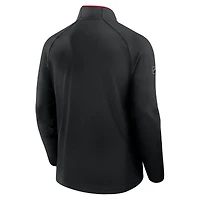 Men's Fanatics Black Detroit Red Wings Authentic Pro Rink Training Quarter-Zip Pullover