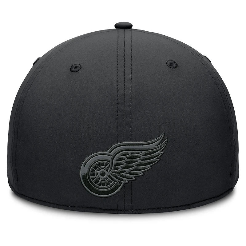 Men's Fanatics Black Detroit Red Wings Authentic Pro Road Team Code Flex Hat