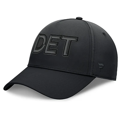 Casquette Fanatics noire authentique pour homme des Red Wings de Detroit, équipe route professionnelle, Code Flex