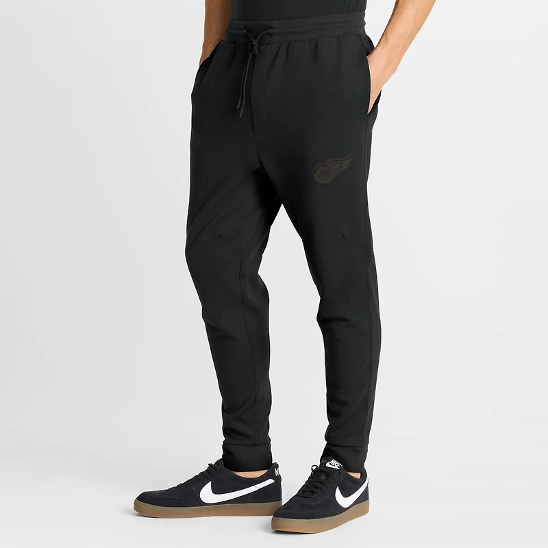 Pantalon de jogging Fanatics noir authentique Pro Road Tri-Blend pour homme des Red Wings Detroit