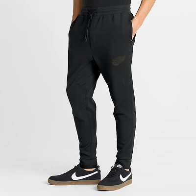 Pantalon de jogging Fanatics noir authentique Pro Road Tri-Blend pour homme des Red Wings Detroit