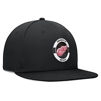 Men's Fanatics Black Detroit Red Wings Authentic Pro Training Camp Snapback Hat