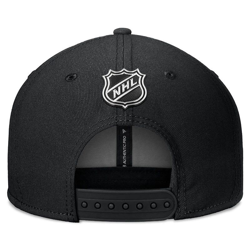 Men's Fanatics Black Detroit Red Wings Authentic Pro Training Camp Snapback Hat