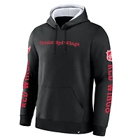 Men's Fanatics Black Detroit Red Wings Big City Legacy Fleece Pullover Hoodie