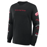 Men's Fanatics Black Detroit Red Wings Boxed Legacy Long Sleeve T-Shirt