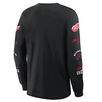 Men's Fanatics Black Detroit Red Wings Boxed Legacy Long Sleeve T-Shirt
