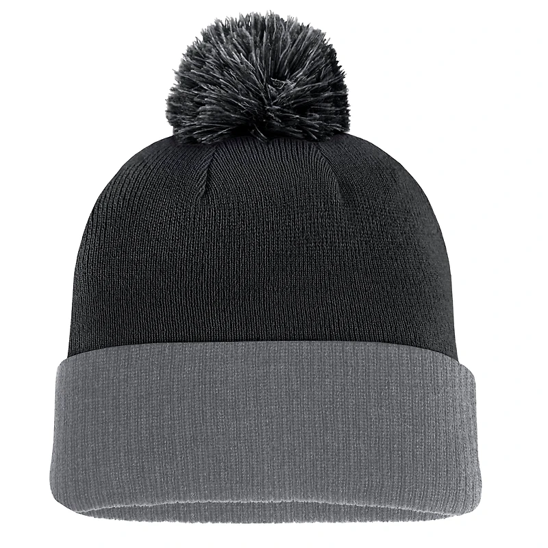Bonnet en tricot à revers avec pompon Fanatics pour homme, noir, Detroit Red Wings