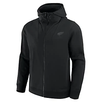 Sweat à capuche entièrement zippé trois mélanges tonals pour hommes Fanatics Black Detroit Red Wings Elements