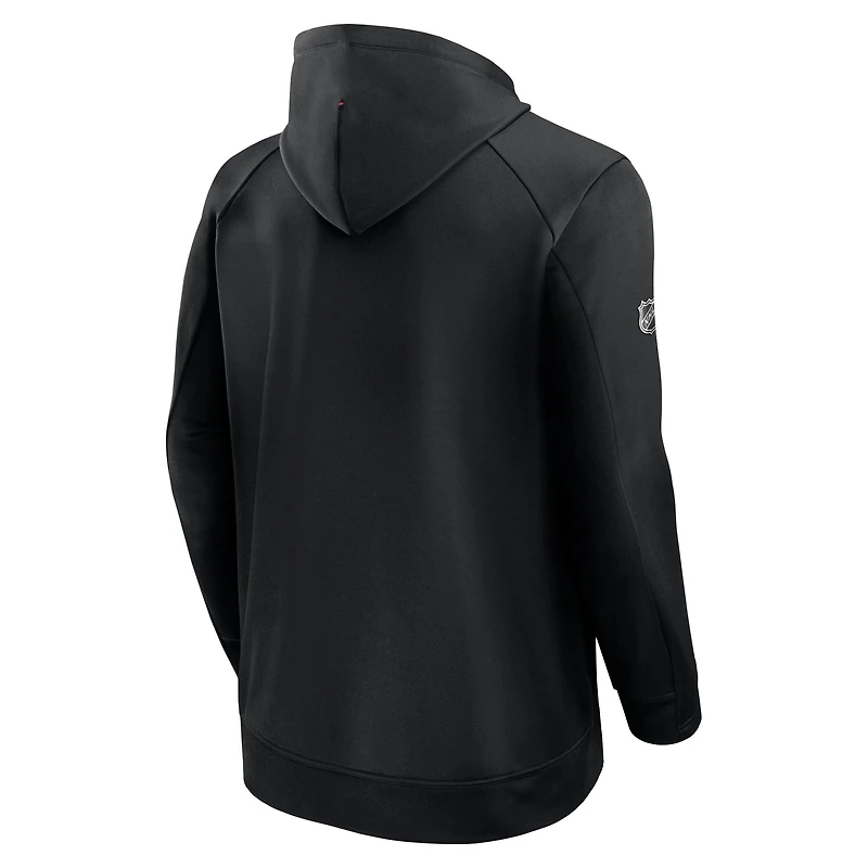 Men's Fanatics Black Detroit Red Wings Pro Rink Fleece Pullover Hoodie