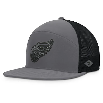 Casquette ajustable Fairweather pour homme Fanatics des Red Wings de Detroit en charbon