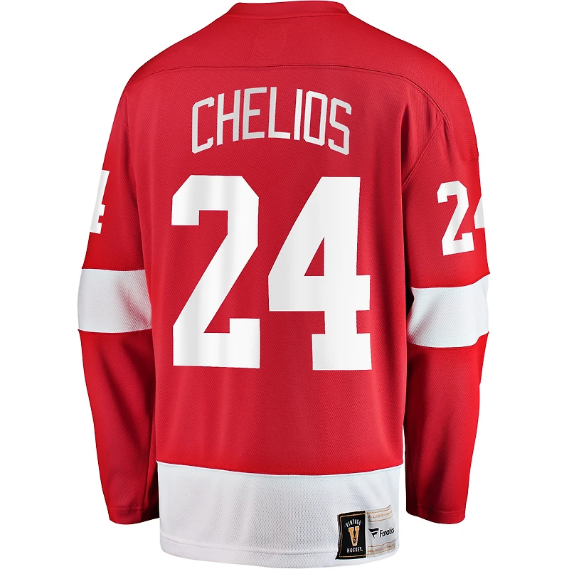 Fanatics pour hommes Chris Chelios Red Detroit Wings Premier Breakaway Maillot de joueur retraité
