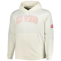 Men's Fanatics Cream Detroit Red Wings Big &Tall Stitch Hoodie