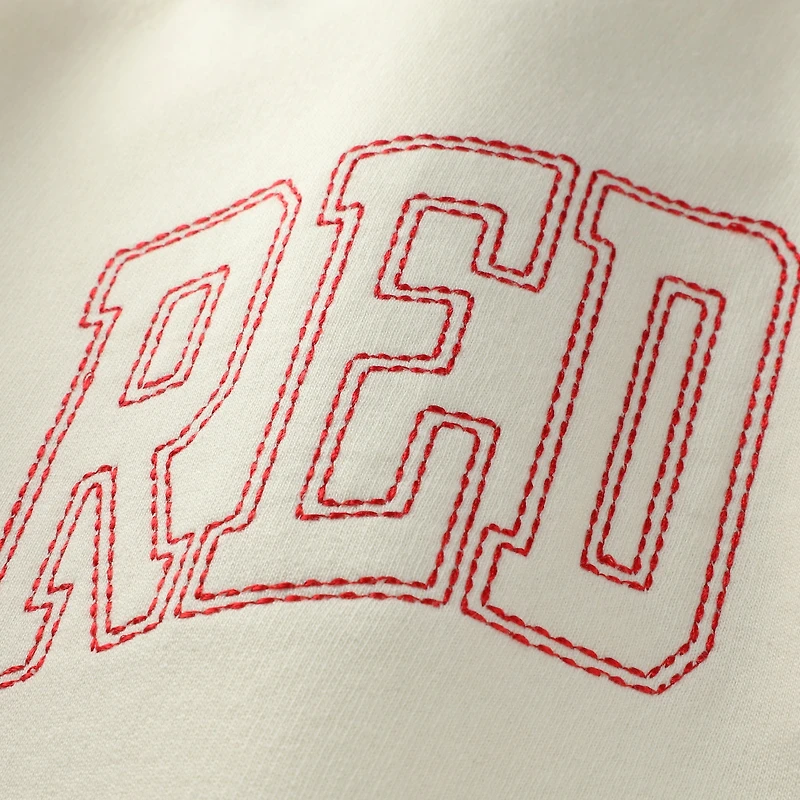 Men's Fanatics Cream Detroit Red Wings Big &Tall Stitch Hoodie